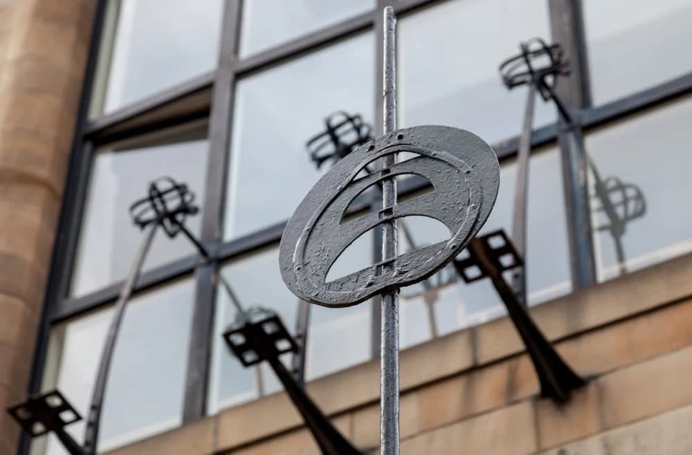 Détails de la façade de la Glasgow School of Art