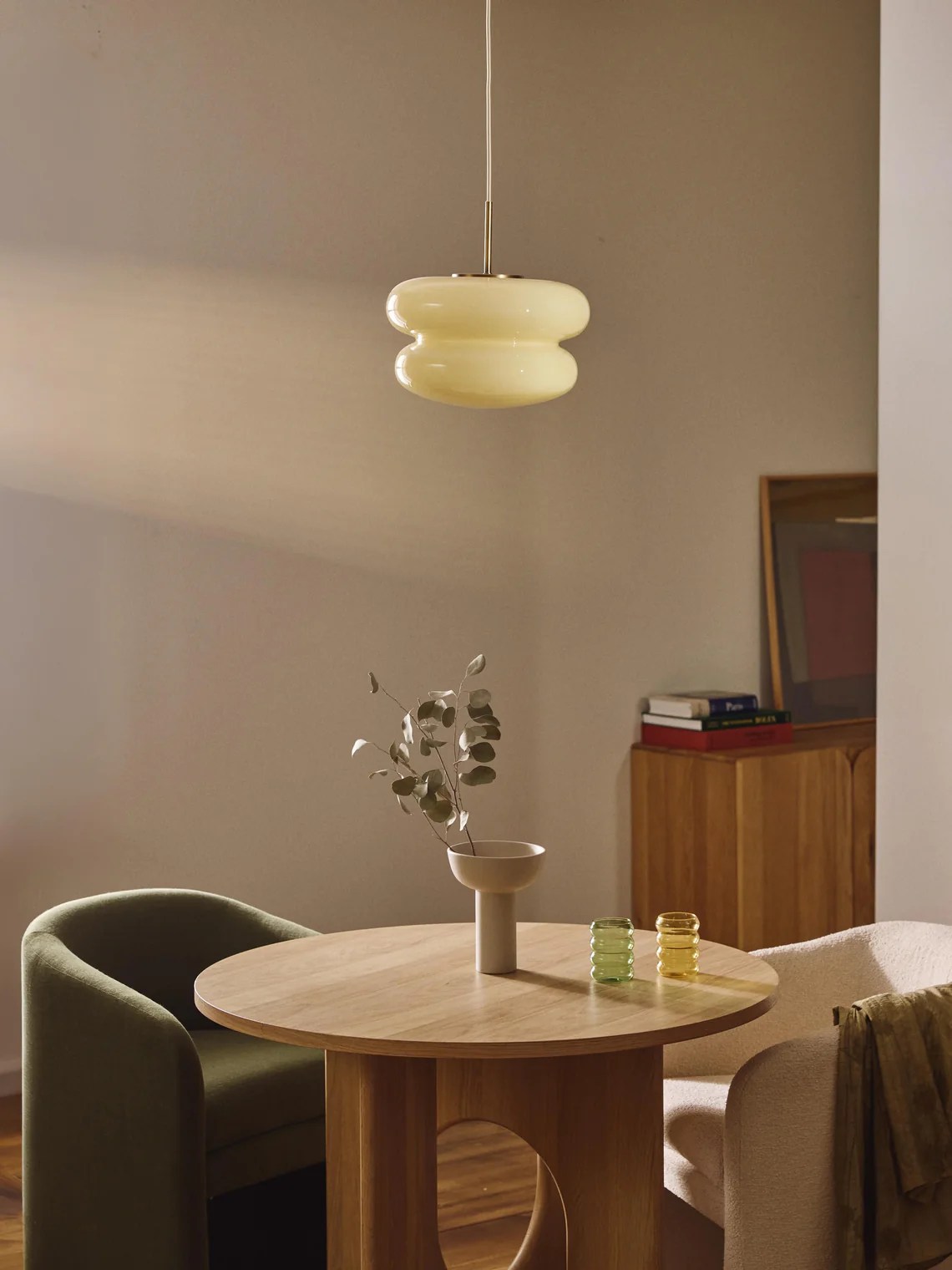 Suspension en verre opalescent Baya - Westwing