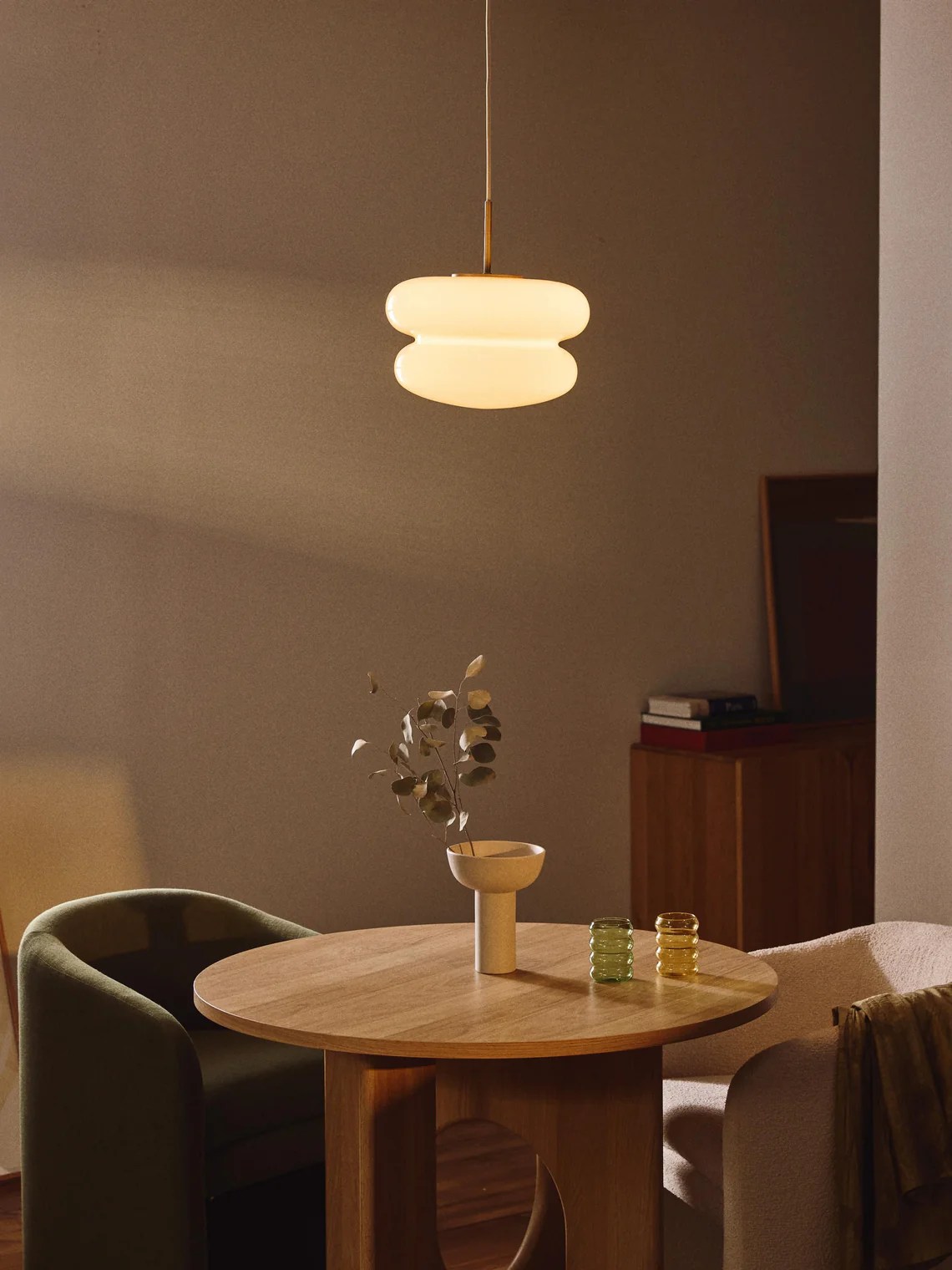 Suspension en verre opalescent Baya - Westwing