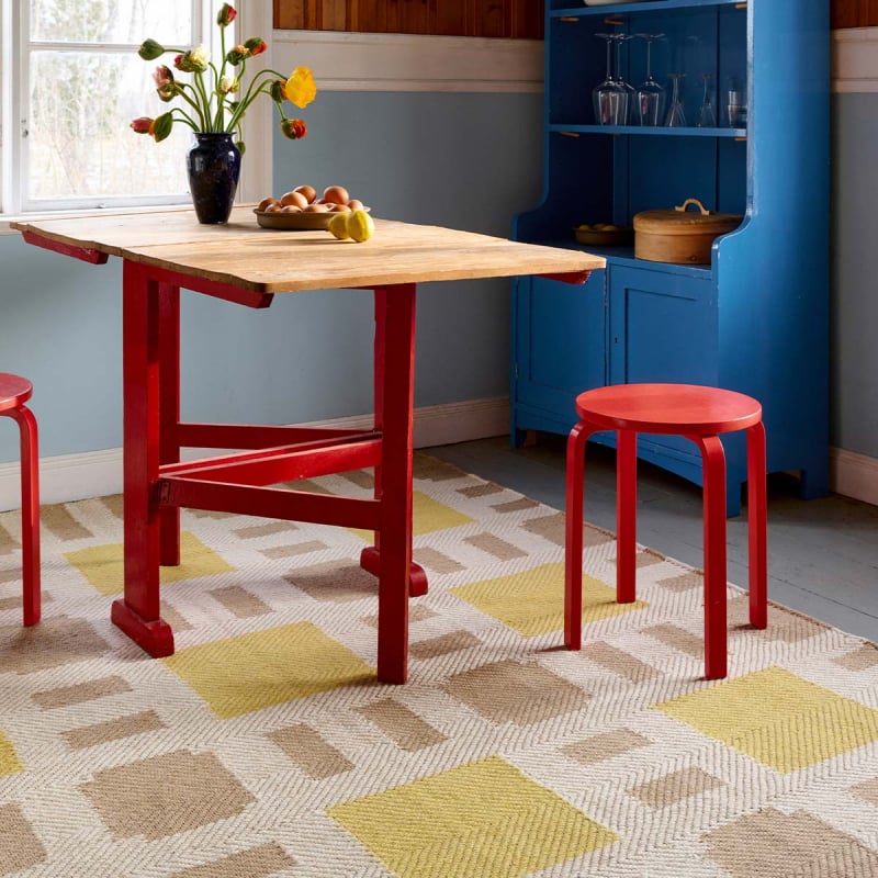 Tapis rectangulaire en jute sunny side up 300x300cm - Layered