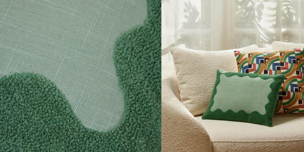 Housse de coussin Namata vert aqua - Madura