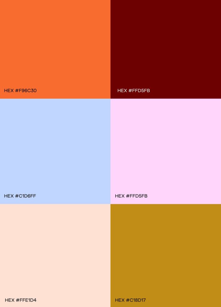 Les associations de couleurs avec l’orange