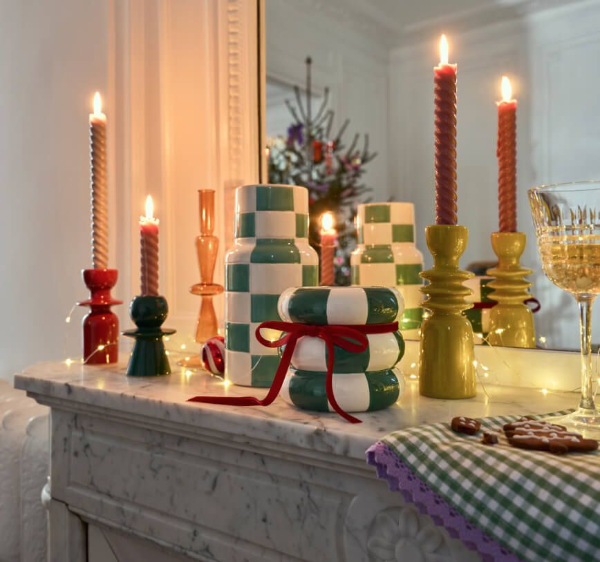 Rayures et damier : l’esprit couture du Noël graphique
